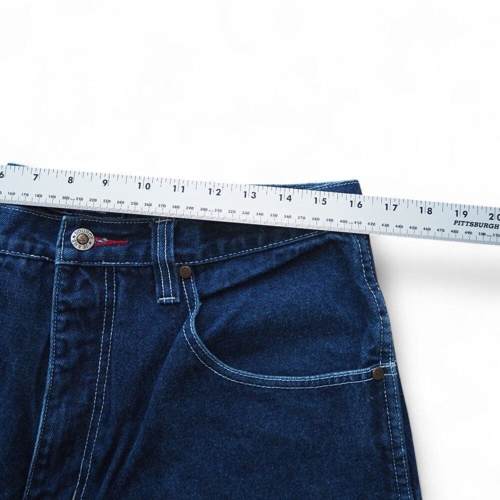 Source Jeans Vintage 90s Y2K Streetwear Denim Cargo Shorts Dark Wash Men's 36‎ - Picture 7 of 9